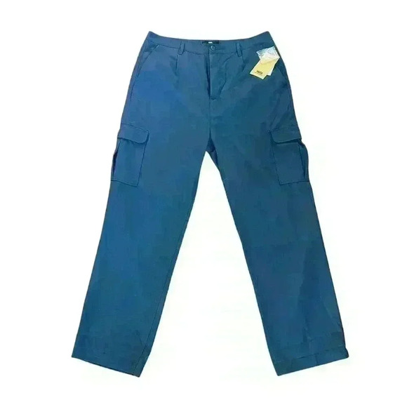 Men's Vans Blue Cargo Pants Size L skater, grunge, retro, NWT - Picture 1 of 4